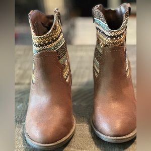 Brown ankle booties size 8